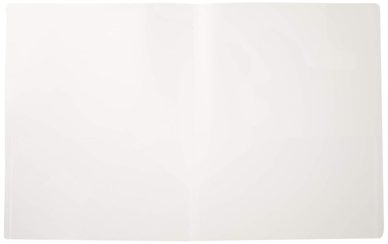 Filexec 2-Pocket Folder, Business Card Die-Cut, Translucent Clear (Pack of 12) (50116-31213) - Image 1